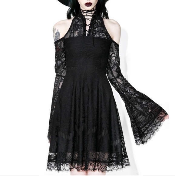 Killstar Dresses & Skirts - Killstar Bella Morte My Maiden Lace Dress L NWOT